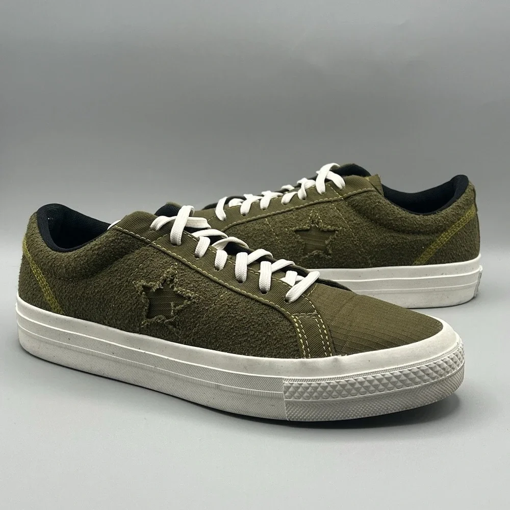 Converse One Star OX Low Renew Sneaker Olive Green - Men Size 9 (172349C)